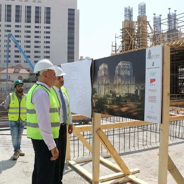 Field visit for His Excellency Mr. Muhannad Shehadaeh, Minister of State For Investment Affairs to The Ritz-Carlton Hotel and Residences project site in Amman